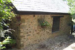 lime and earth mortar used to match existing pointing on stone barn