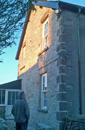 Repointed gable end near Gatebeck, Kendal