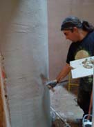 applying hemp plaster
