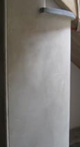 hemp plastered corner finished with lime skim