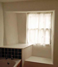 natural white breathable paint on lime plaster walls