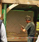 Lime plastering demonstration at Yew Tree Barn