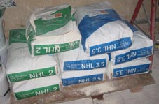 Natural Hydraulic limes from Singleton Birch, UK made from Lincolnshire limestone