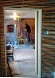 Repairs to lath and lime studwork