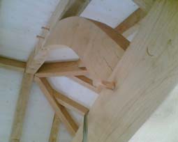 detail of green oak roof by Jake Jackson and Jack in the Green