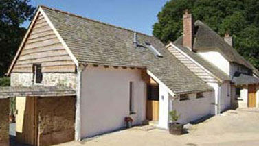 horizontal western red cedar cladding on gable ends